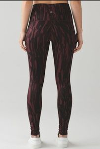Lululemon High Rise Wunder Under Bordeaux Drama